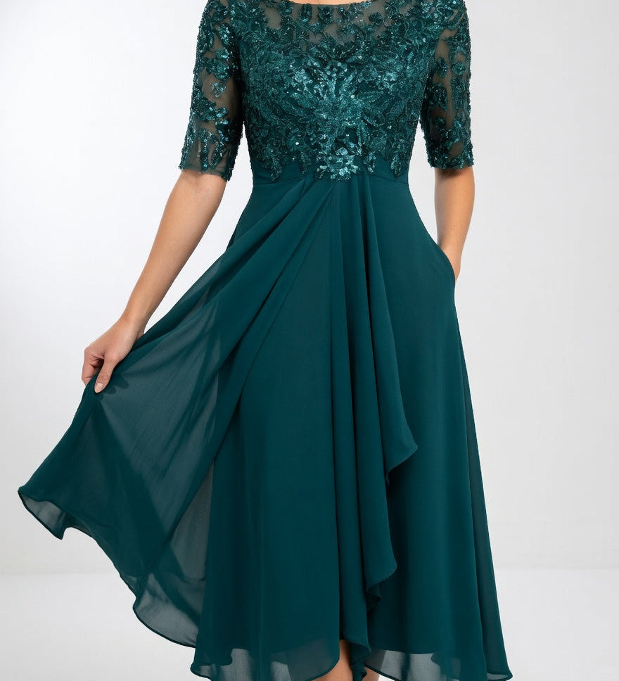 Séraphine™ — Robe midi dentelle élégance intemporelle