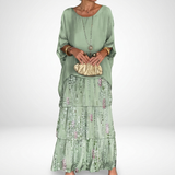 Émeline™ — Robe maxi fluide à volants bohème