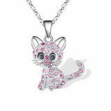 Collier en Zirconia Coloré avec Monture en Argent