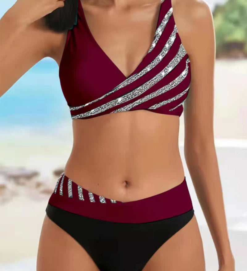 Mona | Bikini Imprimé aux Teintes Chaudes