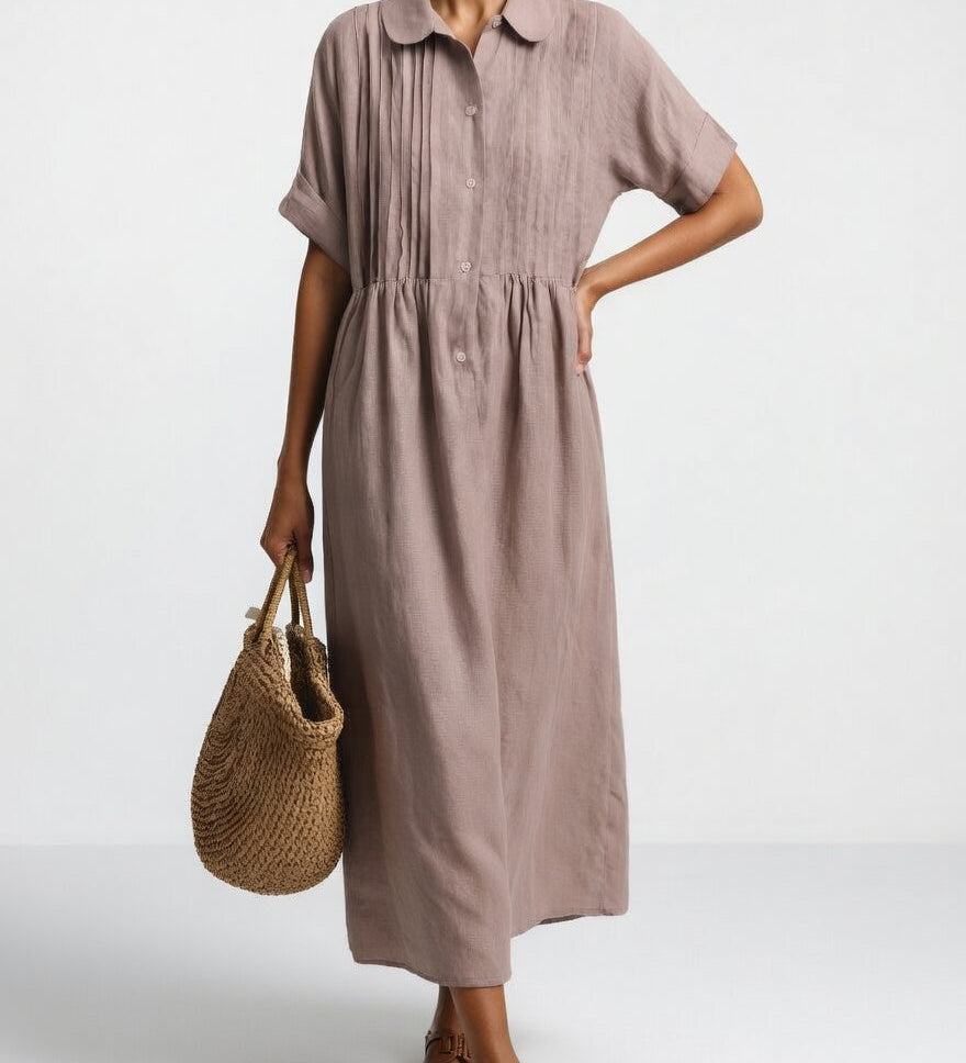 Lysandra™ - Robe chemise fluide estivale