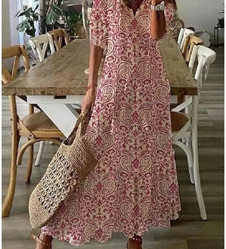 Élodie™ — Robe maxi florale veloutée élégante