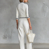 Sportif | Ensemble Pantalon Large à Cordon