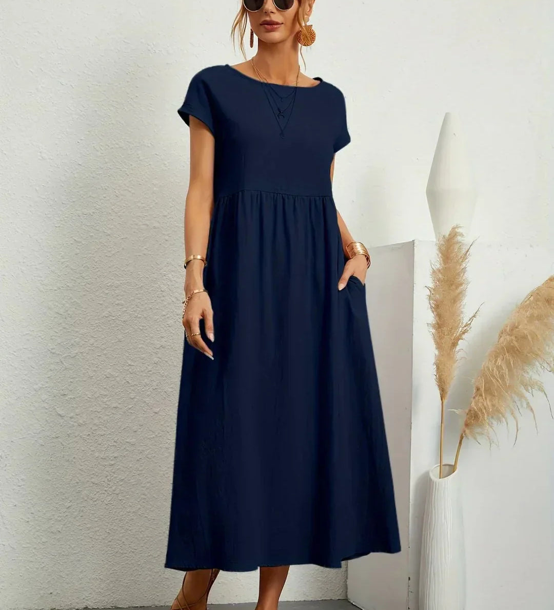 Gabrielle™ — Robe midi fluide élégance intemporelle