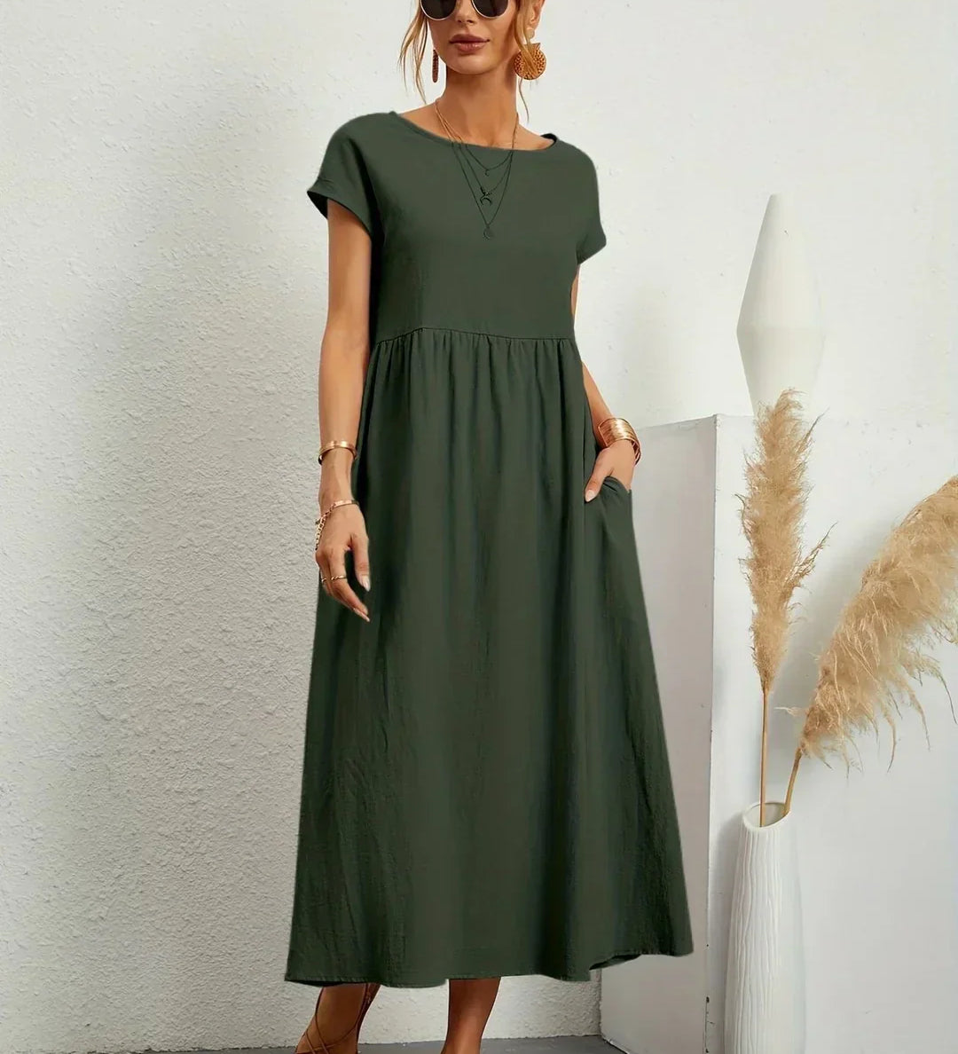 Gabrielle™ — Robe midi fluide élégance intemporelle
