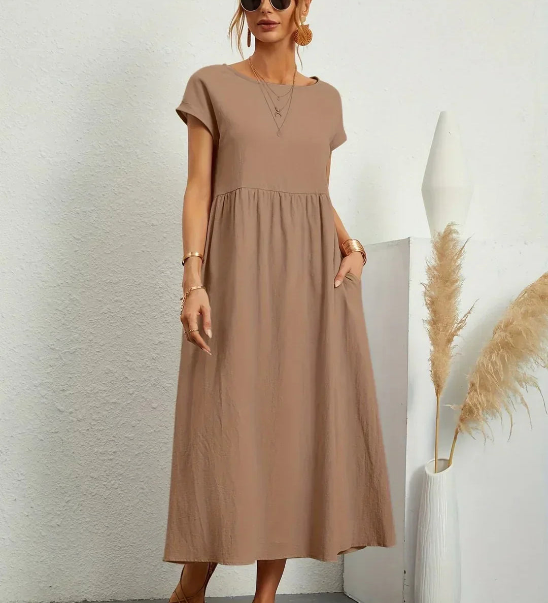 Gabrielle™ — Robe midi fluide élégance intemporelle