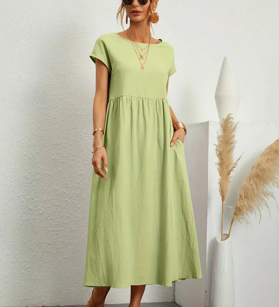 Gabrielle™ — Robe midi fluide élégance intemporelle