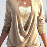 Valentine™ — Blouse longue élégante effet superposé