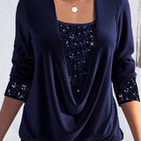 Valentine™ — Blouse longue élégante effet superposé