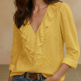Isaline™ — Blouse élégante à volants au charme féminin