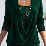 Valentine™ — Blouse longue élégante effet superposé