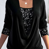 Valentine™ — Blouse longue élégante effet superposé