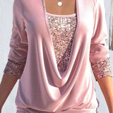 Valentine™ — Blouse longue élégante effet superposé