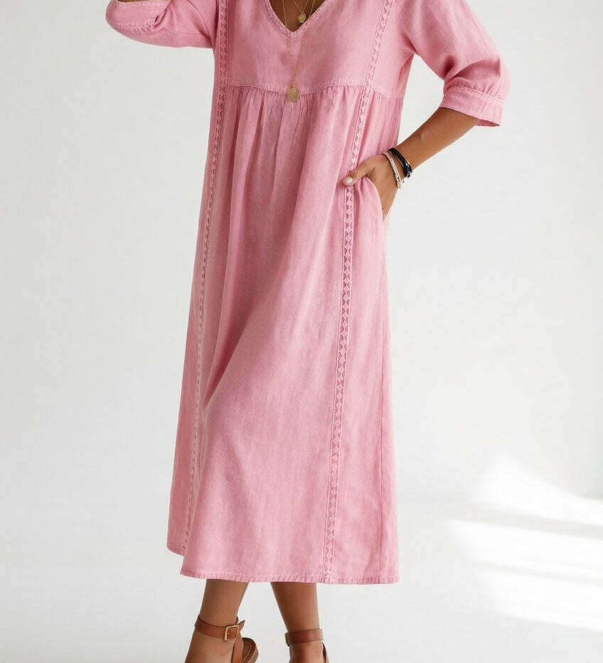 Lioréa™ — Robe midi fluide décontractée élégante