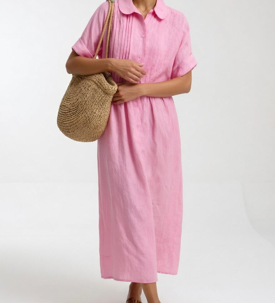 Lysandra™ — Robe chemise fluide estivale