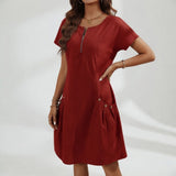Célestelle™ — Robe courte 100% coton fraîcheur naturelle