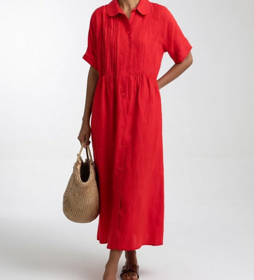 Lysandra™ — Robe chemise fluide estivale