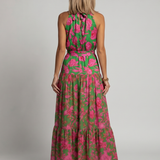 Robe Maxi Halter Drapée