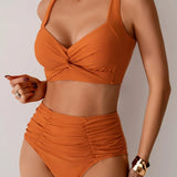 Laluna | Ensemble de bikini taille haute d'été