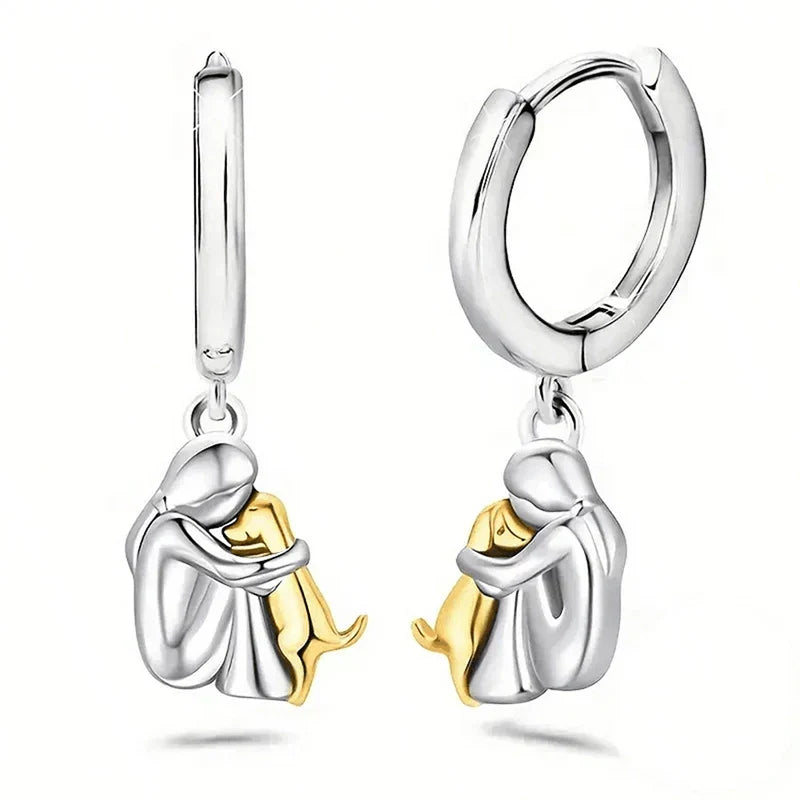 Ginny™ – Boucles d’oreilles icône chien (fermeture ronde)