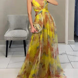 Delacroix - Robe Maxi Florale Élégante