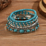 Maëlys™ — Bracelet multi-rangs turquoise raffiné