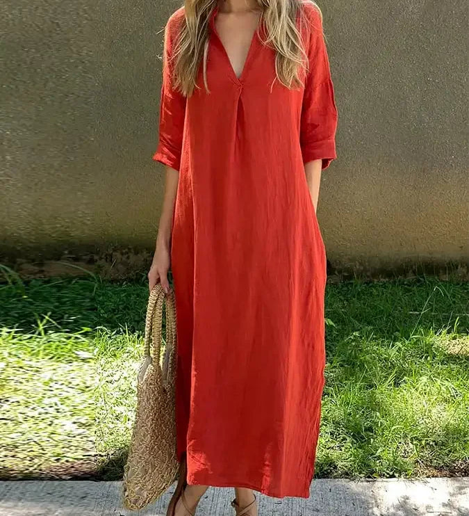 Fiora - Robe Longue Décontractée