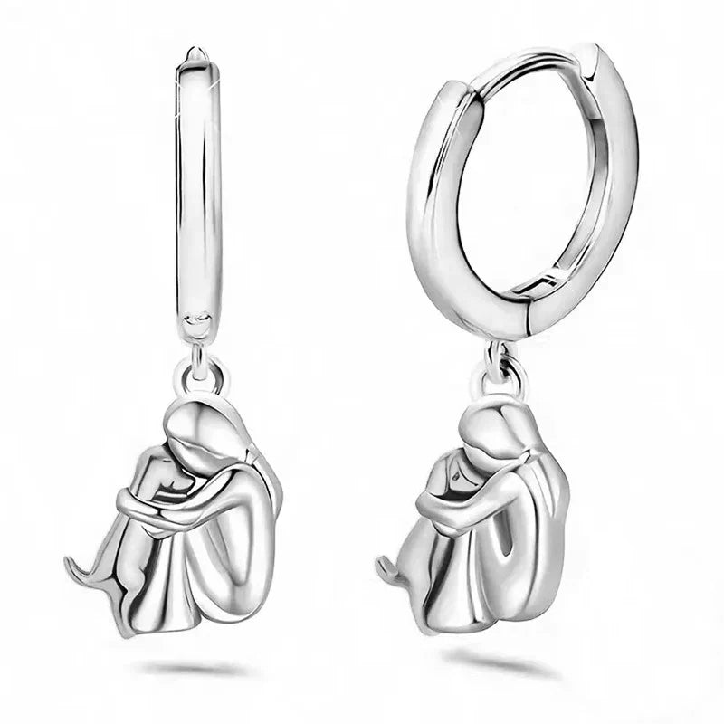 Ginny™ – Boucles d’oreilles icône chien (fermeture ronde)