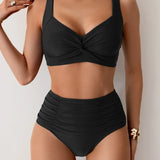 Vibes de coucher de soleil | Ensemble de bikini taille haute