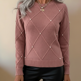 Marguerite™ – Pull élégant perles délicates