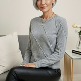 Marguerite™ – Pull élégant perles délicates