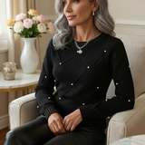 Marguerite™ – Pull élégant perles délicates