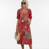 Florentine™ — Robe midi florale fluide élégante