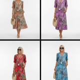 Florentine™ — Robe midi florale fluide élégante