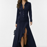Anja™ — Robe longue fluide à volants