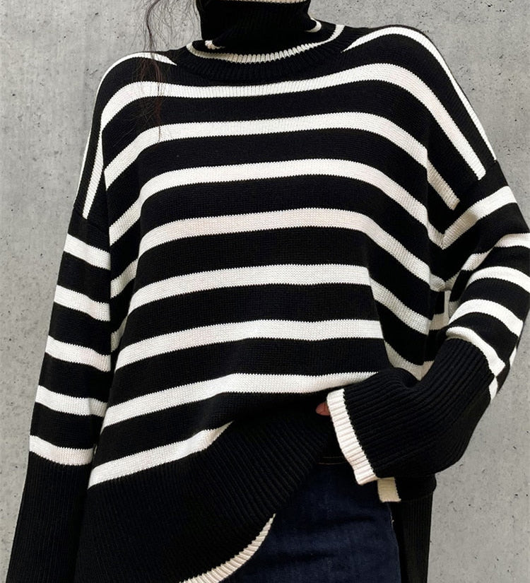 Éliane™ – Le Pull Rayé Élégance Décontractée