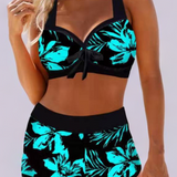 Sherrie | Maillot de bain taille haute à motif floral