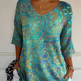 Bérangère™ — Blouse fluide élégante à imprimé raffiné