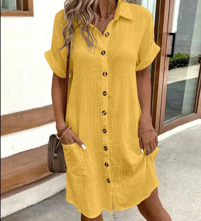Dunya - Élégante Robe Polo Ceinturée