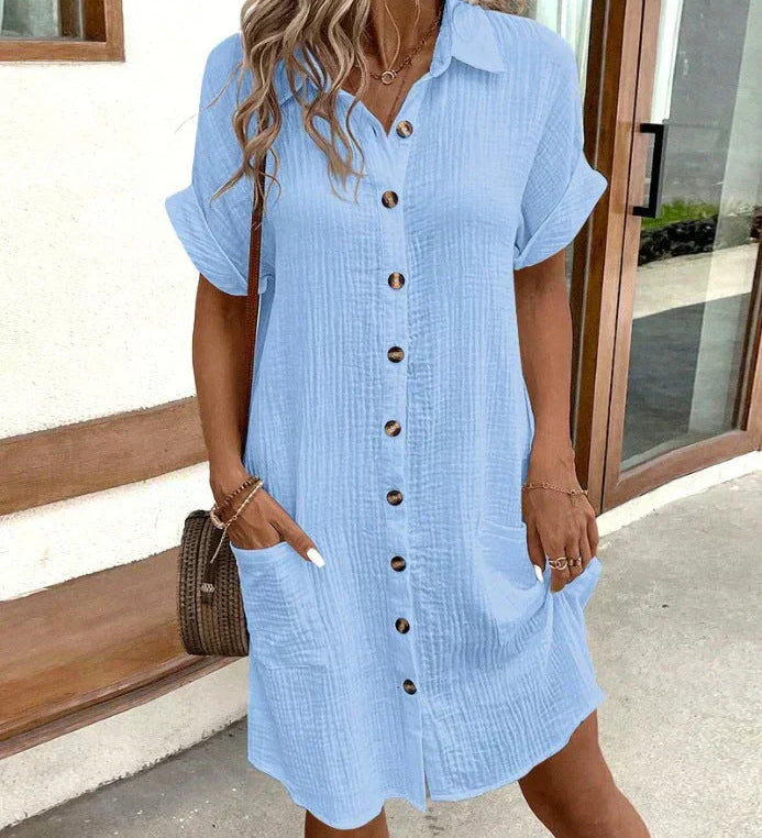 Dunya - Élégante Robe Polo Ceinturée