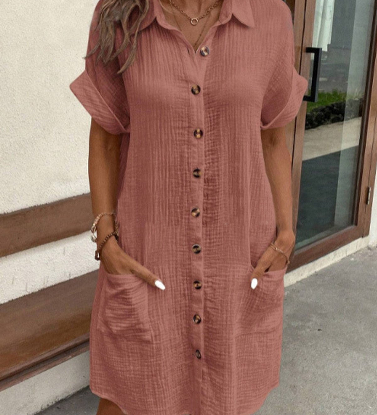 Dunya - Élégante Robe Polo Ceinturée