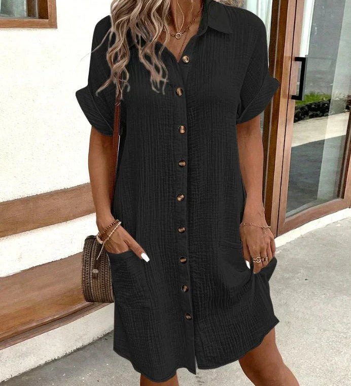 Dunya - Élégante Robe Polo Ceinturée