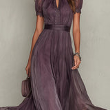 Flavia - Élégante Robe Maxi Violette