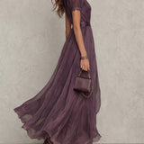 Flavia - Élégante Robe Maxi Violette