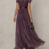 Flavia - Élégante Robe Maxi Violette