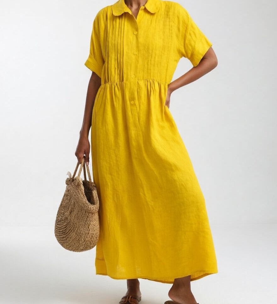 Lysandra™ — Robe chemise fluide estivale