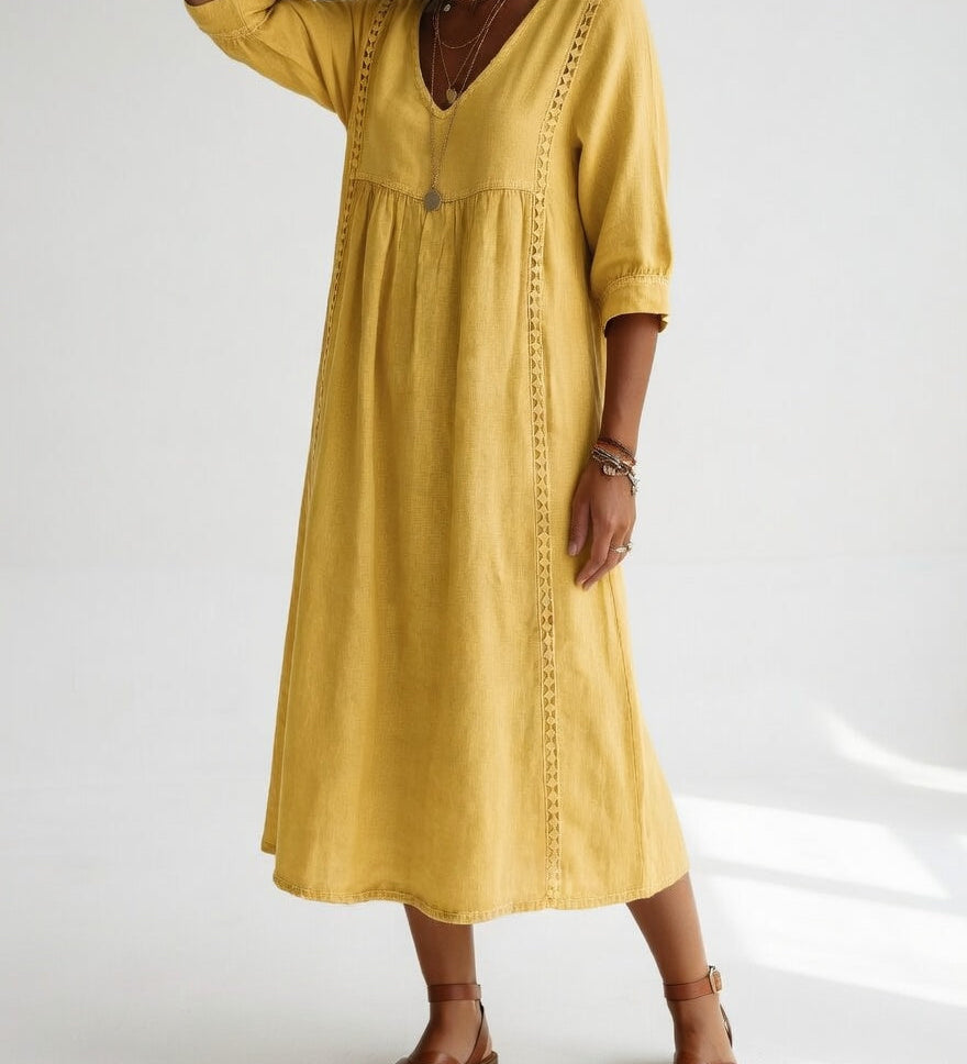 Lioréa™ — Robe midi fluide décontractée élégante