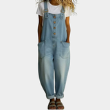 Mae™ | Salopette vintage en coton doux effet denim