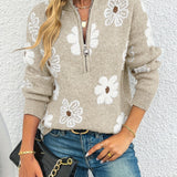 Monique™ – Cardigan fleuri doux intemporel élégant