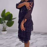 Blanche - Robe À Pois Élégante